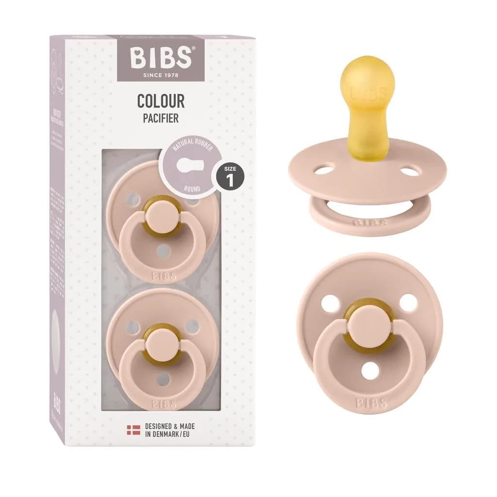 Bibs Pacifiers Blush/Ivory | Natural Rubber Baby Pacifier | 6+ Months | Made in Denmark — Blush / 18+ Month
