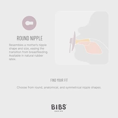 BIBS Colour Collection Natural Rubber Pacifier 2-Pack (18+ Months, 4.1cm x 4.8cm x 4.4cm) | Denmark-Made BPA-Free Soother thumbnail 3