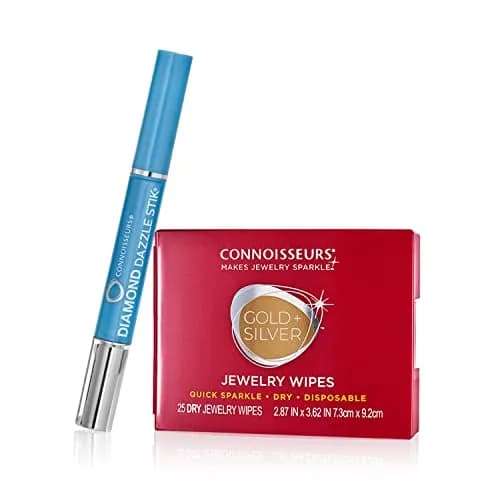 CONNOISSEURS Diamond Dazzle Stik & Jewelry Wipes Bundle | Jewelry Care Kit for Diamonds & Precious Stones thumbnail 1