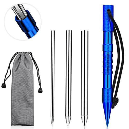 Moxweyeni Blue Paracord Knotting Tool Marlin Spike Set with 3 Stainless Steel Fids | For Leathercraft & Bracelet Weaving thumbnail 1