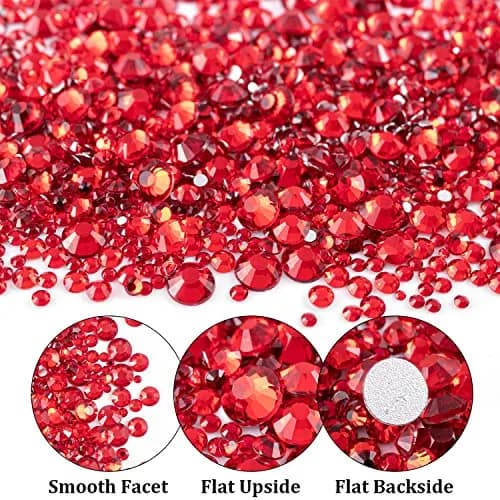 BELLEBOOST Flatback Rhinestones 4520 Pcs Colorful Nail Art Rhinestones with Picker & Tweezer | Multi-Size & Colorful thumbnail 3