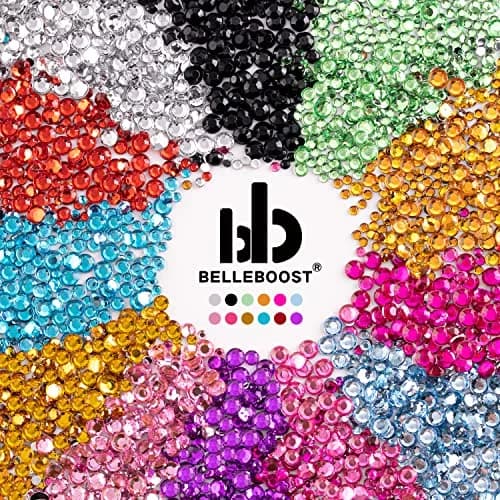 BELLEBOOST 4520 Pcs Nail Art Rhinestones & Gems Set with Tools | Flatback Crystal & AB Assortment thumbnail 2