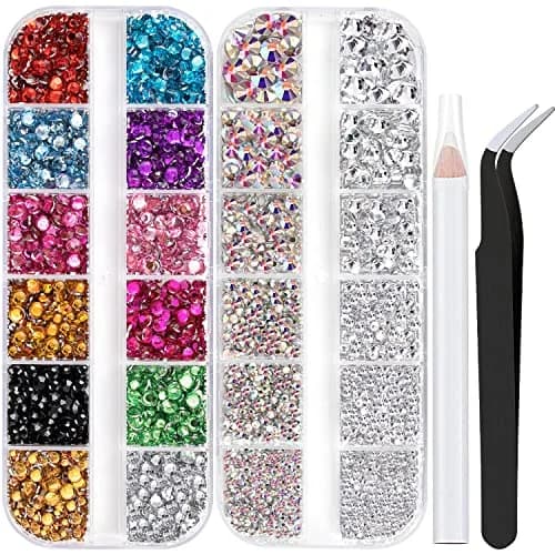 BELLEBOOST 4520 Pcs Nail Art Rhinestones Set with Tools | Crystal Gems for Nails & Crafts thumbnail 1