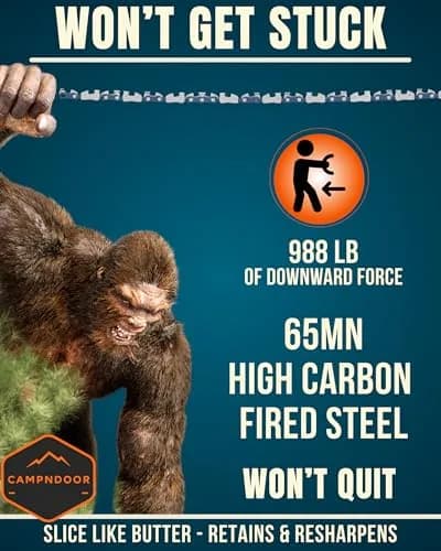 CAMPNDOOR Pocket Chainsaw 91.44cm (36 inches) | Survival Gear for Jungle Adventures thumbnail 3