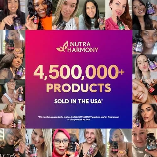 NUTRAHARMONY Biotin Collagen Hyaluronic Acid Keratin Capsules 60 Count | Clinically Tested Hair Growth Support thumbnail 9