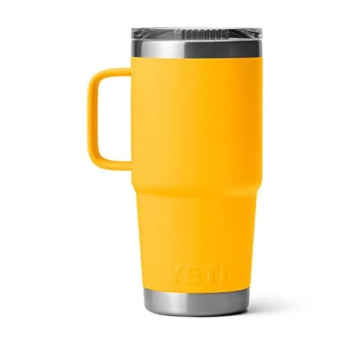 YETI Stainless Steel Rambler Travel Mug 20 oz | Vacuum Insulated with Stronghold Lid, Alpine Yellow thumbnail 5