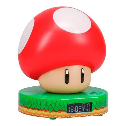 Paladone Super Mario Bros Mushroom Digital Alarm Clock with Night Light & Sounds, 13.7 cm thumbnail 8