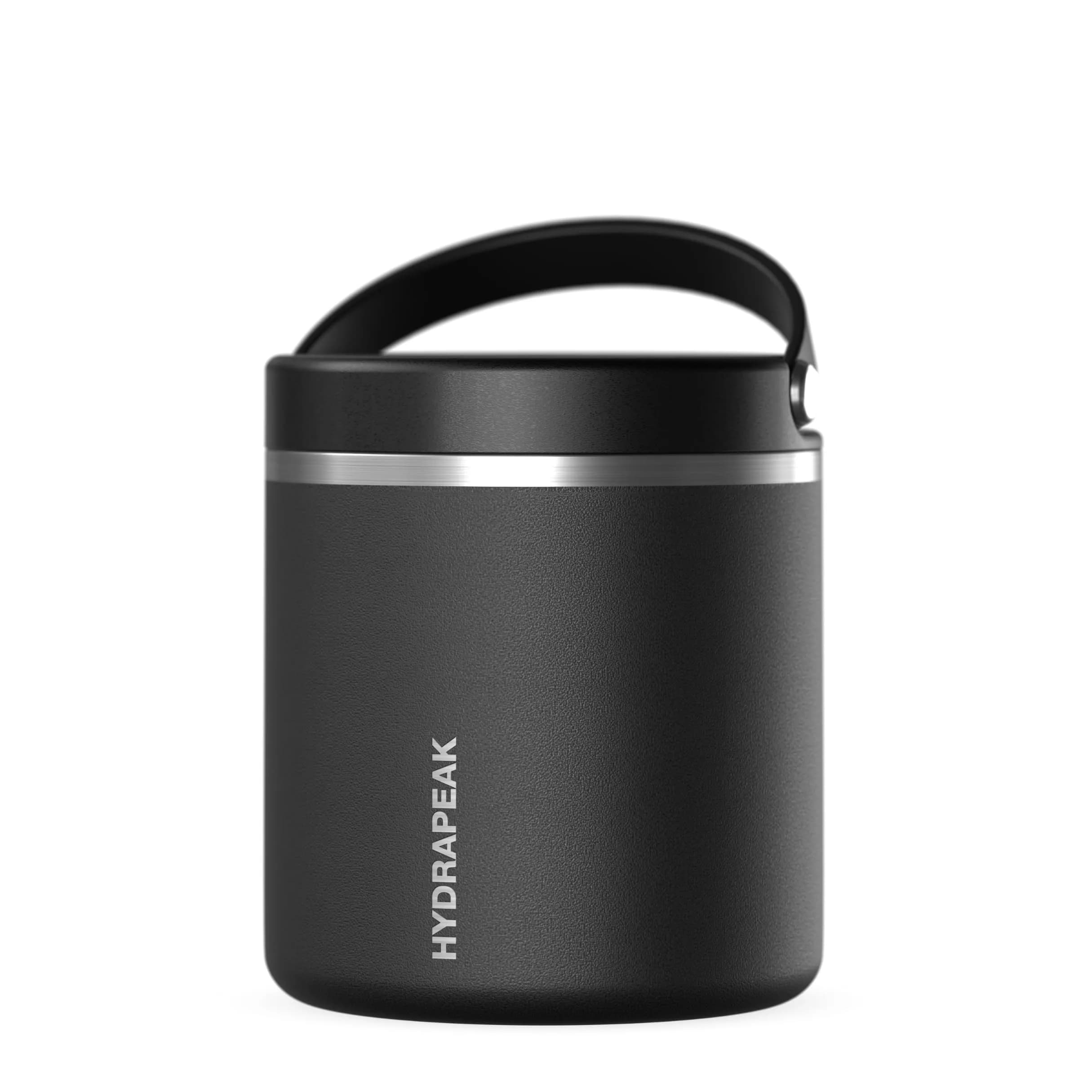 Hydrapeak 750ml (25oz) Black Vacuum Insulated Food Jar | Keeps Food Hot 10 Hrs, Cold 16 Hrs