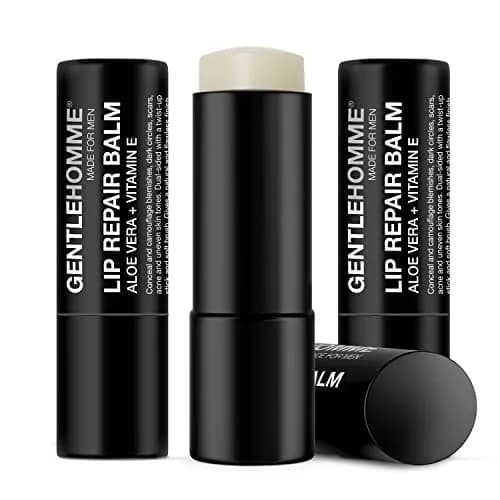 Gentlehomme Lip Repair Balm 3 Pack | SPF 15, Aloe Vera & Vitamin E, Hydrates & Repairs Dry Lips thumbnail 1
