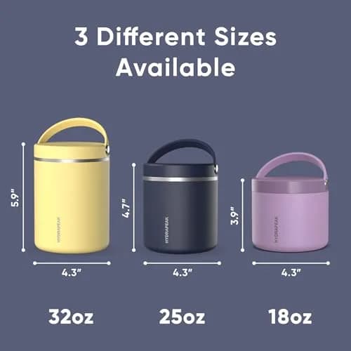 Hydrapeak 25oz Stainless Steel Vacuum Insulated Food Jar | Hot & Cold Food, Wide Mouth Leak-Proof Soup Container, 10 Hrs Hot / 16 Hrs Cold (Navy) thumbnail 5