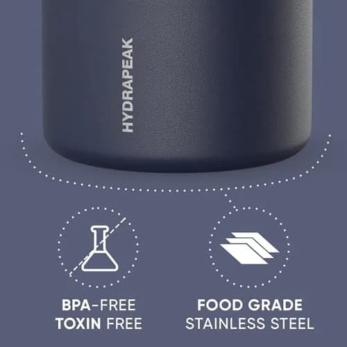 Hydrapeak 25oz Stainless Steel Vacuum Insulated Food Jar | Hot & Cold Food, Wide Mouth Leak-Proof Soup Container, 10 Hrs Hot / 16 Hrs Cold (Navy) thumbnail 3