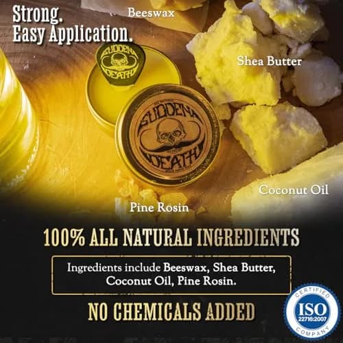 THE VINTAGE GROOMING CO. Gold Standard Mustache Kit - 4 x 1 oz Wax, 2 Combs, 1 Remover Oil | Strong Hold for Unruly Mustaches thumbnail 5