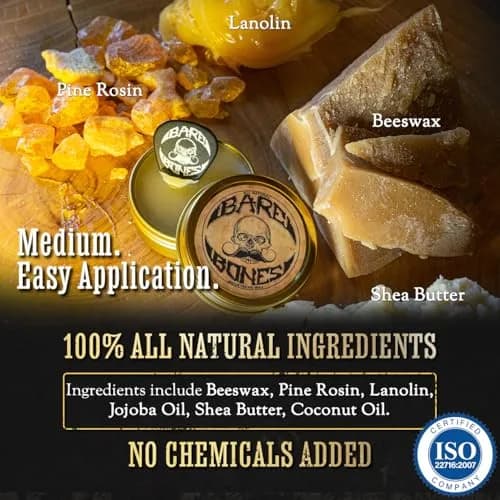 THE VINTAGE GROOMING CO. Gold Standard Mustache Kit - 4 x 1 oz Wax, 2 Combs, 1 Remover Oil | Strong Hold for Unruly Mustaches thumbnail 6