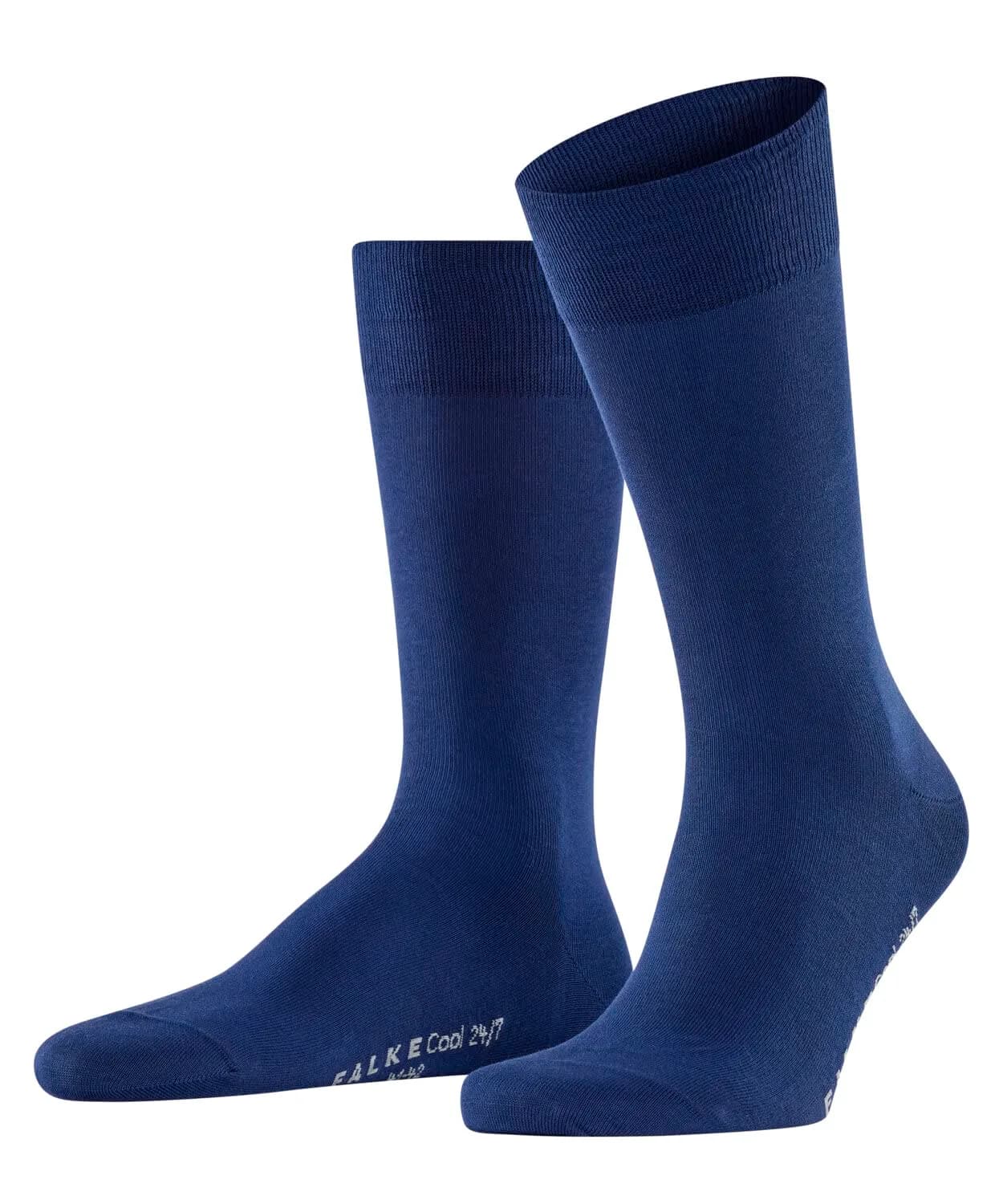 FALKE Men's Cool 24/7 Crew Socks Royal Blue 2.27 kg (5 lb) | Breathable Organic Cotton for Work or Leisure — Blue (Royal Blue 6000) / 8-9