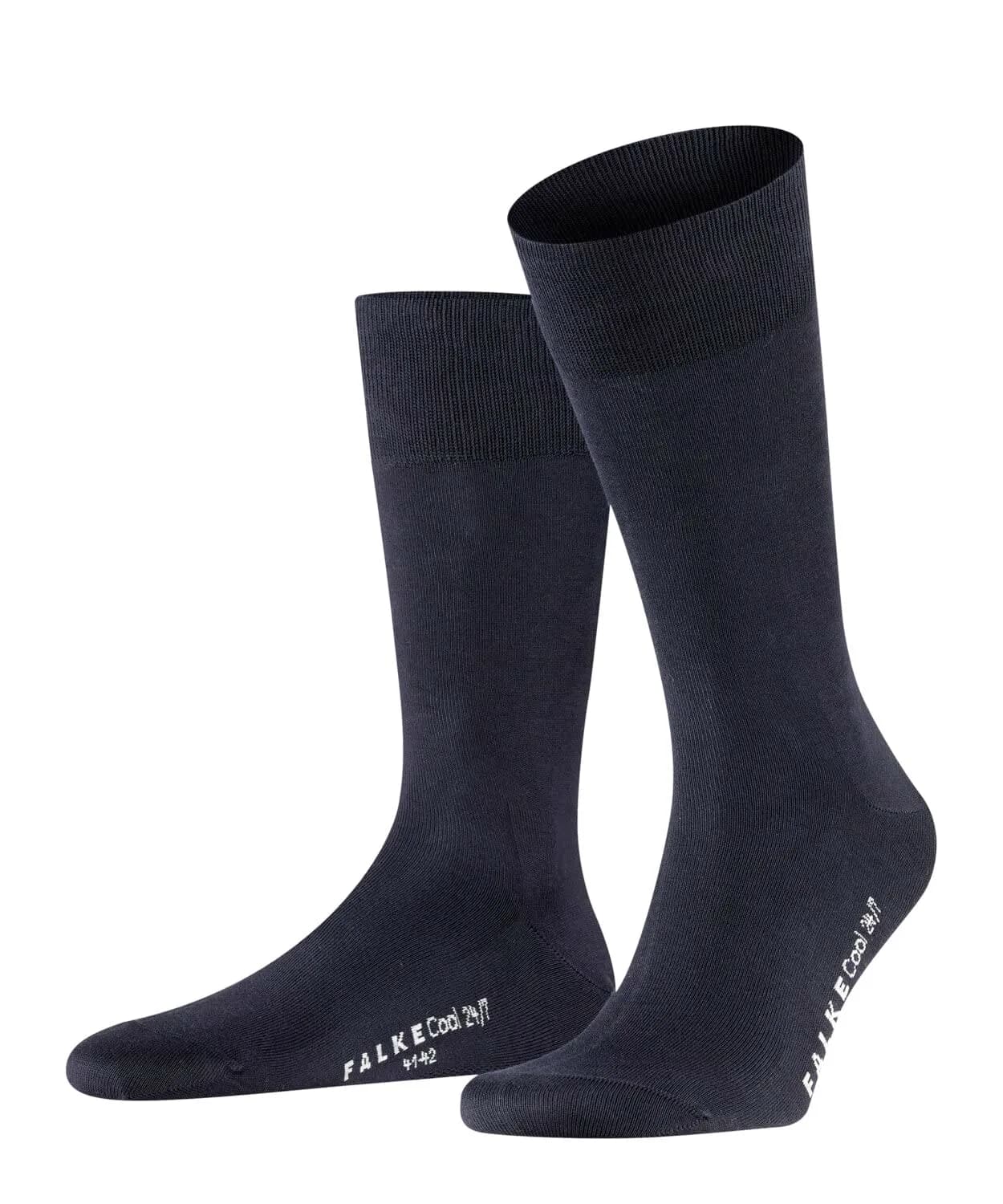 FALKE Men's Cool 24/7 Crew Socks Royal Blue 2.27 kg (5 lb) | Breathable Organic Cotton for Work or Leisure — Blue (Dark Navy 6375) / 8-9