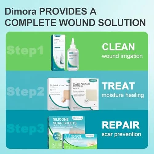 Dimora Fenestrated Foam Dressing 4"x4" | Highly Absorbent, Soft Wound Care for Ostomy & Tracheostomy (110-120 chars) thumbnail 6