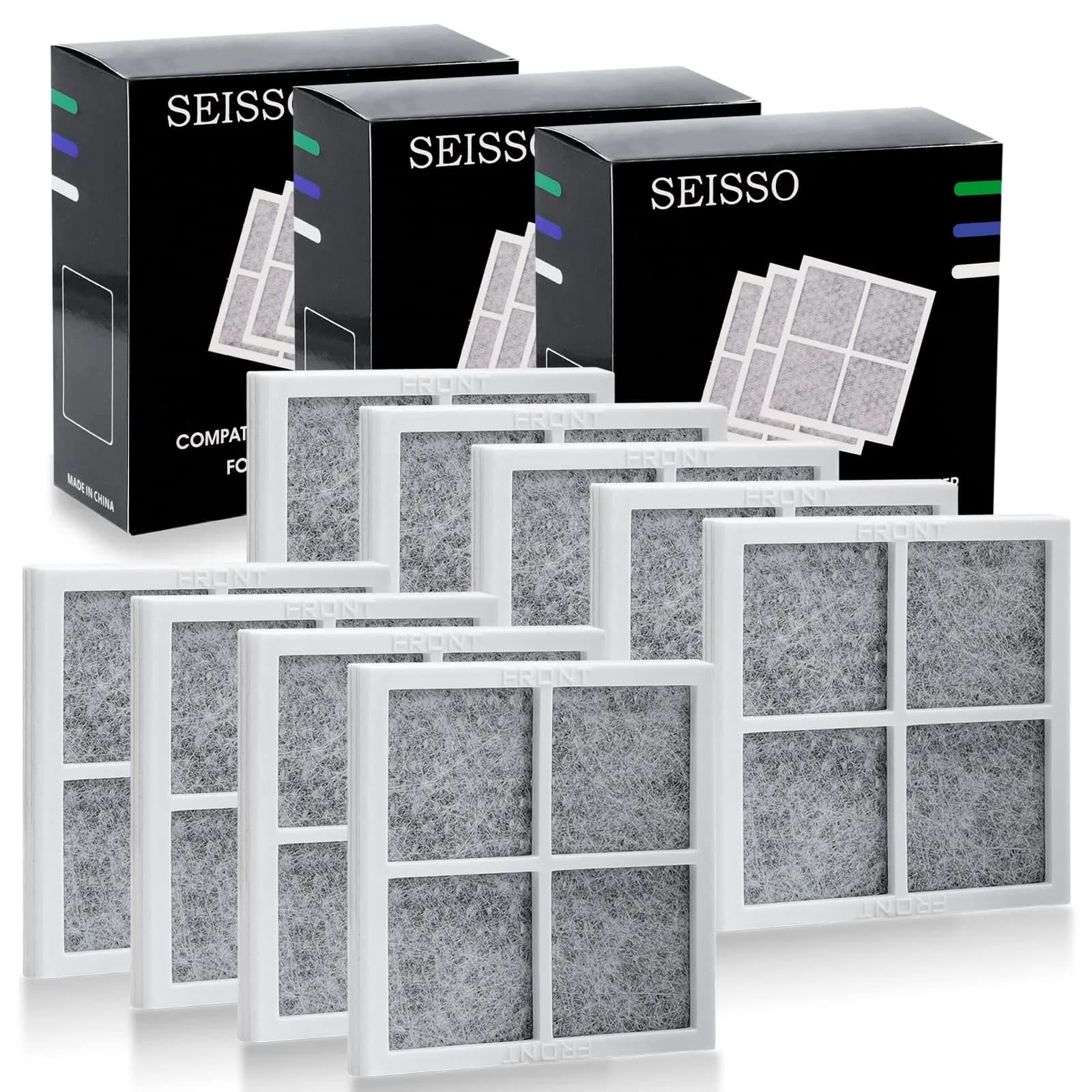 SEISSO LT120F Refrigerator Air Filter 8.1cm (3.18in) | Odor Absorbing Replacement for LG & Kenmore
