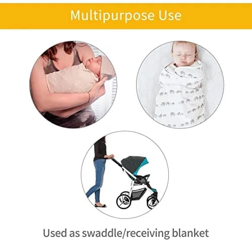 Osvbs Burrito Taco Tortilla Newborn Swaddle Blanket with Beanie Set | Soft & Stretchy for 0-6 Months thumbnail 8