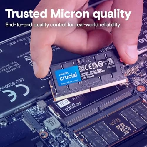 Crucial 16GB DDR5 RAM 4800MHz CL40 SODIMM Laptop Memory | Boosts System Performance thumbnail 6