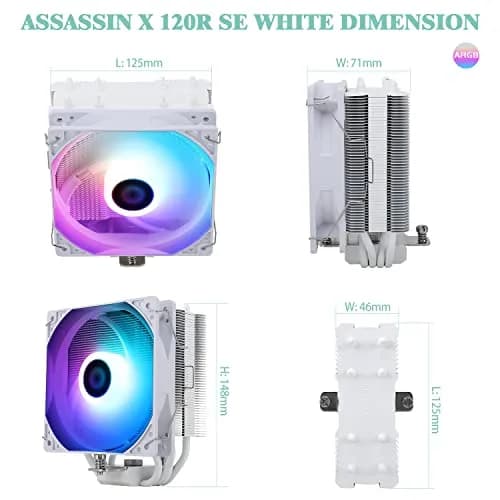 Thermalright AssassinX120 SE ARGB White CPU Air Cooler 120mm (4.72 inches) | Compatible with Intel LGA1700/1851 & AMD AM4/AM5 thumbnail 5