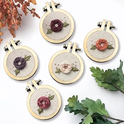 ZOCONE 40 Pack Mini Embroidery Hoops Set | DIY Pendant Keychain Crafting thumbnail 5