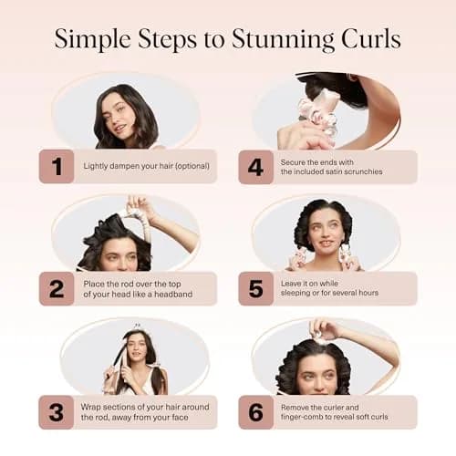 Kitsch Satin Heatless Curls Overnight Set - Sunset Tie Dye | 34" Rod & 2 Satin Scrunchies thumbnail 7