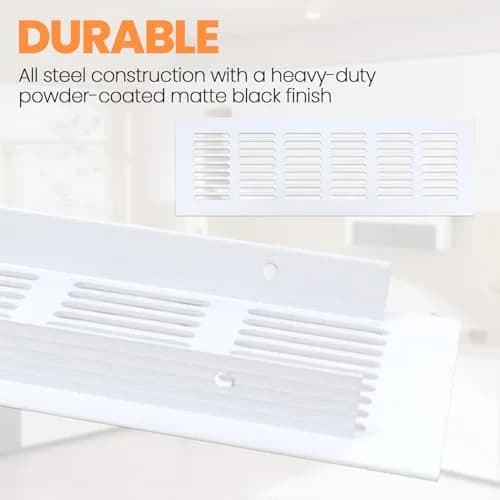 Geesatis White Air Vent Cover for HVAC Duct Openings | Rust-Proof Aluminum, Easy DIY Install thumbnail 3