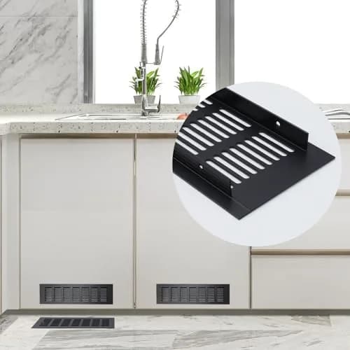 Geesatis Black Air Vent Covers for HVAC Duct Openings | Rust-Proof Aluminum, 12.5'' x 3.45" | 2 Pack thumbnail 7