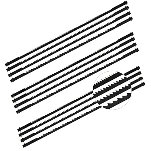 JTEX 5-Inch Pin End Scroll Saw Blades Assortment 48 Pack | 10, 15, 18, 24 TPI for Wood, Plastic, Soft Metals thumbnail 2