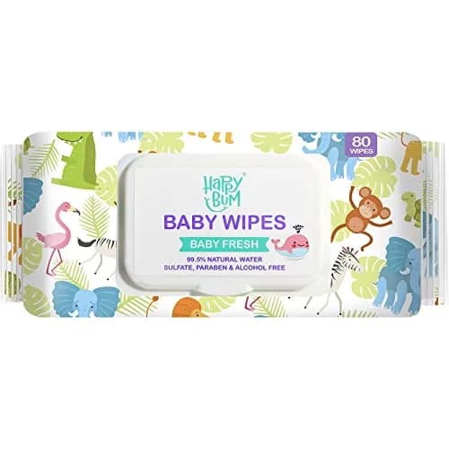 HAPPY BUM Baby Wet Wipes Unscented 320 Count | Gentle on Sensitive Skin, Extra Large Size thumbnail 5