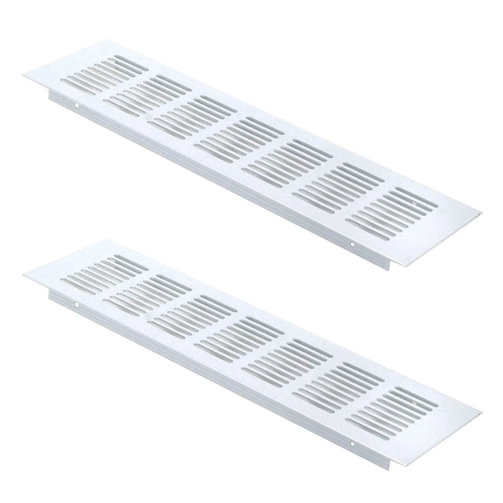 Geesatis White Air Vent Covers 2Pcs Fits 10.55'' x 2.48'' Duct Openings | Rust-Proof Aluminum for HVAC