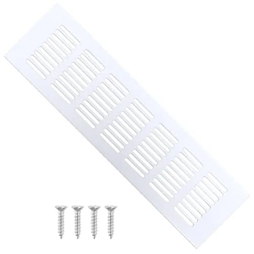 Geesatis White Air Vent Covers 2Pcs Fits 10.55'' x 2.48'' Duct Openings | Rust-Proof Aluminum for HVAC thumbnail 7