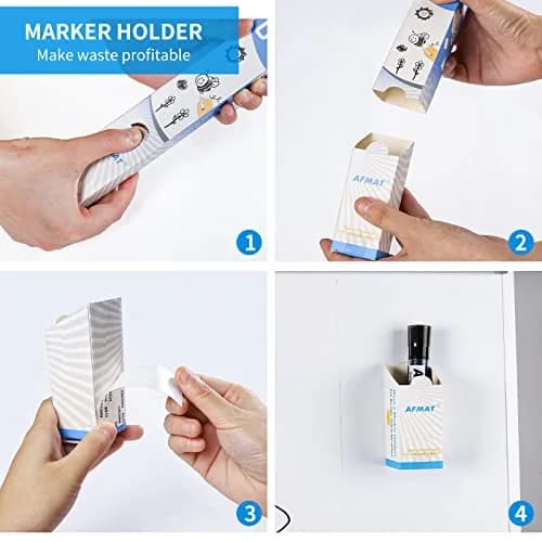 AFMAT Whiteboard Sticker 17.3" x 36" | Stain-Proof Peel & Stick White Board for Wall thumbnail 6