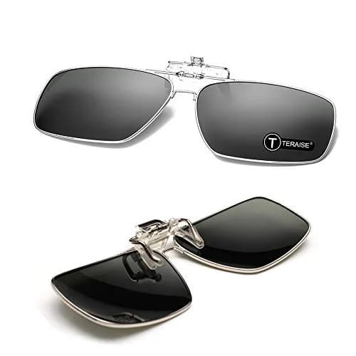 TERAISE Polarized Clip on Sunglasses with Flip Up Function Suitable Driving | HD UV400 Protection thumbnail 1
