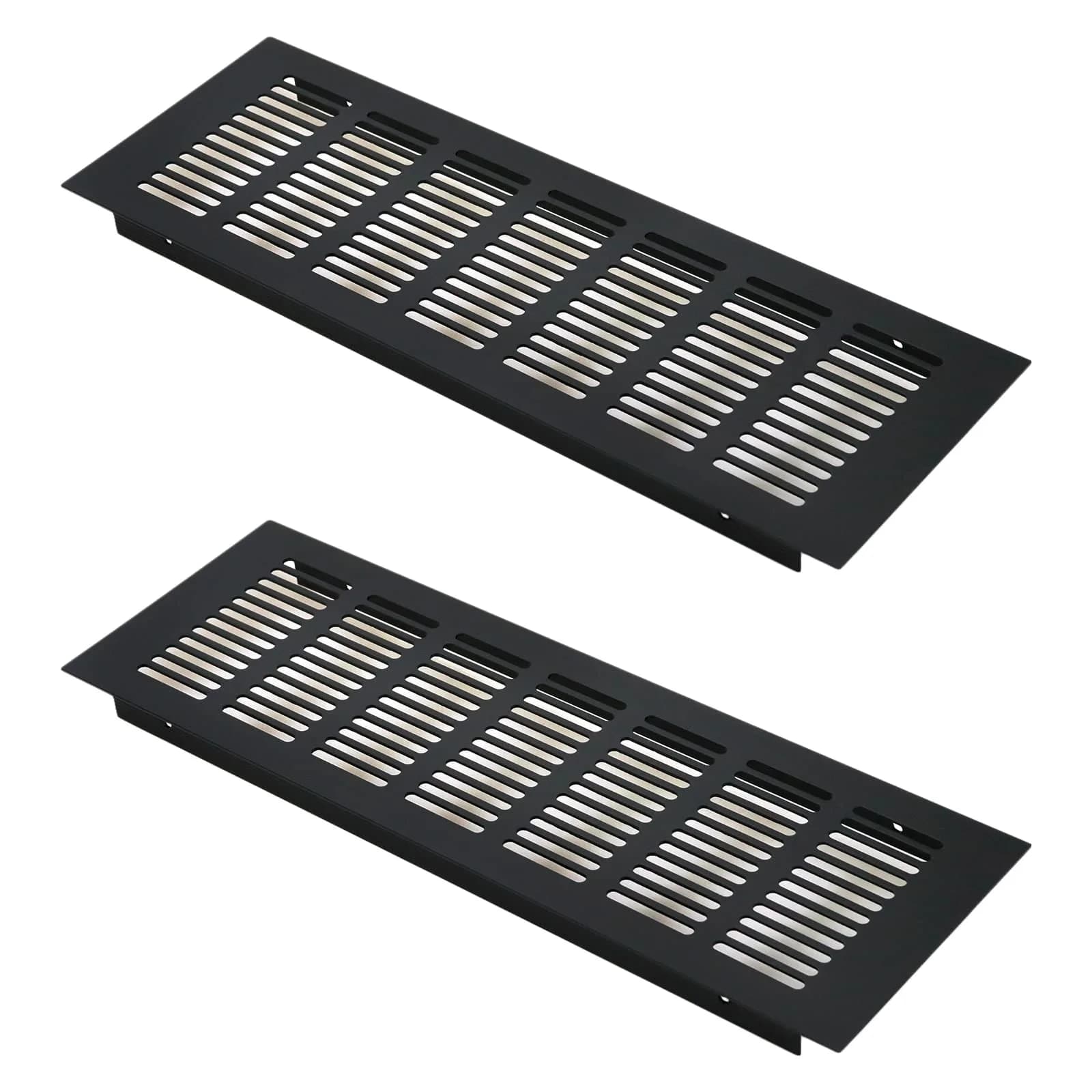 Geesatis Black Air Vent Covers 11.8 x 4 inch | Rust-Proof Aluminum Ventilation Grille