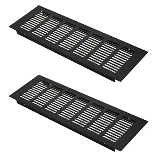 Geesatis Black Air Vent Covers 11.8 x 4 inch | Rust-Proof Aluminum Ventilation Grille thumbnail 1