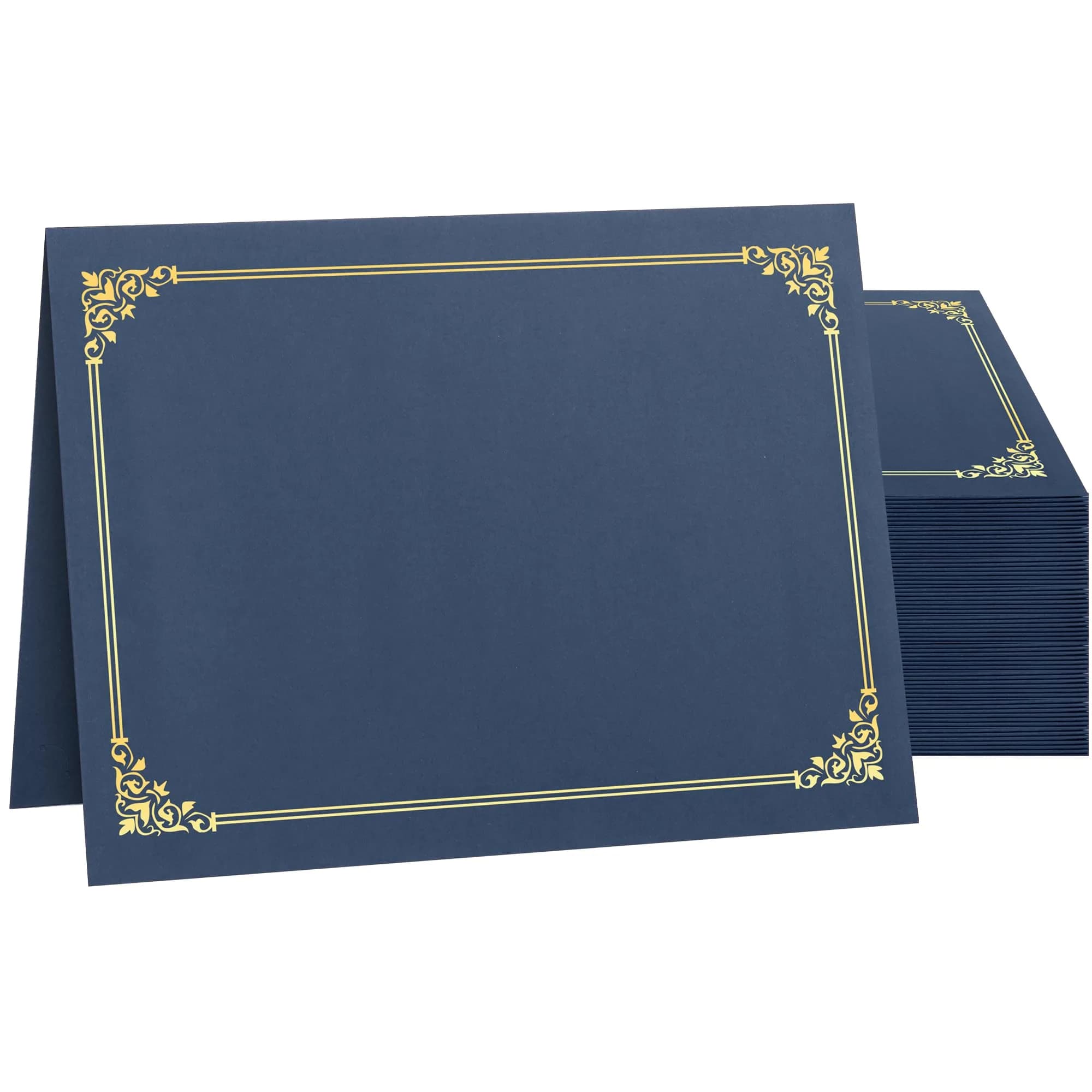SUNEE Certificate Holders Navy Blue 30 Packs | Letter Size 8.5x11 Certificates — 50-Pack