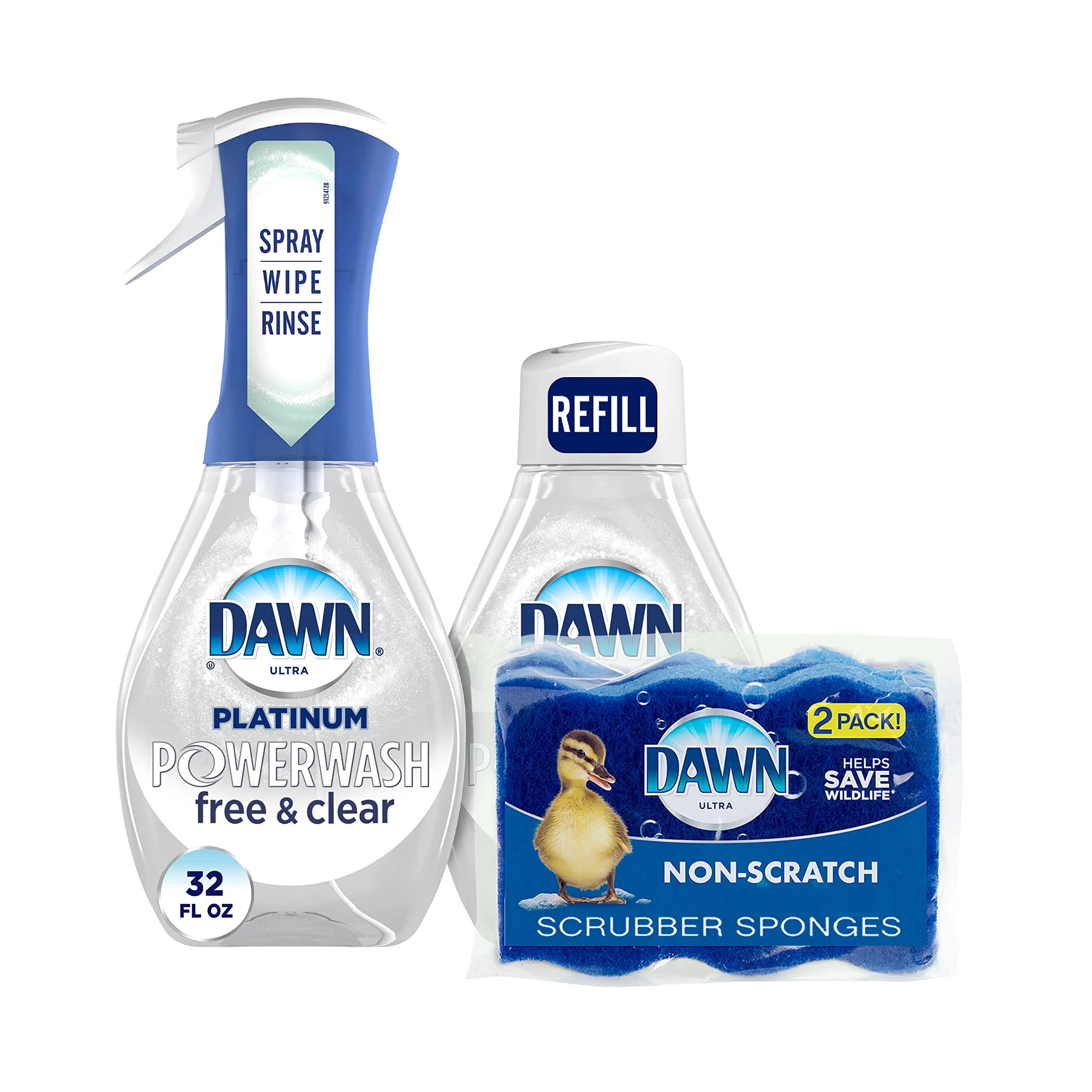 Dawn Free & Clear Powerwash Dish Spray 16oz (473ml) | Removes 99% Grease & Grime
