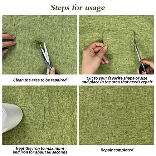 KING MOUNTAIN Premium Linen Fabric Iron-On Repair Patch 8.9cm x 152cm (3"x60") | Durable & Washable for Garment Repair thumbnail 6
