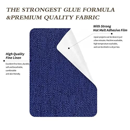 KING MOUNTAIN Premium Linen Fabric Iron-On Repair Patch 8.9cm x 152cm (3"x60") | Durable & Washable for Garment Repair thumbnail 3
