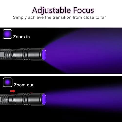 COSMOING Rechargeable UV Blacklight Flashlight 5.4 inch (13g) | Detects Pet Stains & Counterfeit Money thumbnail 2