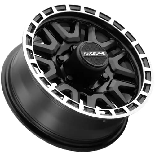 Raceline Aluminum Trailer Wheel 16X6 Black Finish | 6 Bolt, 8 Spoke, Utility, Boat Trailer thumbnail 2
