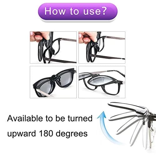 TERAISE Polarized Clip on Sunglasses with Flip Up Function Suitable Driving | UV400, Polarized, Unisex thumbnail 5