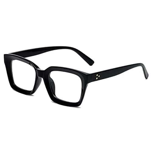 EYLRIM Classic Thick Square Frame Glasses for Women Men Non Prescription 50mm Lens | Lightweight & Stylish thumbnail 1