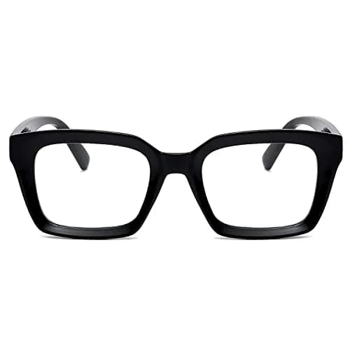 EYLRIM Classic Thick Square Frame Glasses for Women Men Non Prescription 50mm Lens | Lightweight & Stylish thumbnail 3