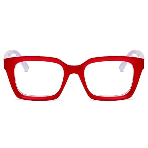 EYLRIM Classic Thick Square Frame Clear Lens Glasses 50mm (1.97in) | Fashion Eyewear for Men & Women thumbnail 3