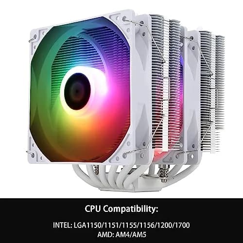Thermalright Peerless Assassin 120 SE ARGB White CPU Air Cooler | Dual 120mm PWM Fans, 6 Heat Pipes, AMD & Intel Support thumbnail 3