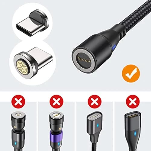 AUFU 9-Pin USB-C Magnetic Connector Tips 3-Pack | Copper Magnetic Adapters for USB Type C Devices thumbnail 4