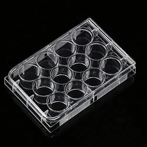 Lichen cottage 12-Well Tissue Culture Plate Individually Wrapped Flat Bottom Wells Pack of 10 | Sterile Polystyrene Labware thumbnail 1