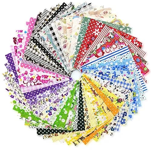 Ysanciuu 120 Pcs 4" x 4" Cotton Craft Fabric Squares | Random Patterns for Sewing & Quilting thumbnail 1